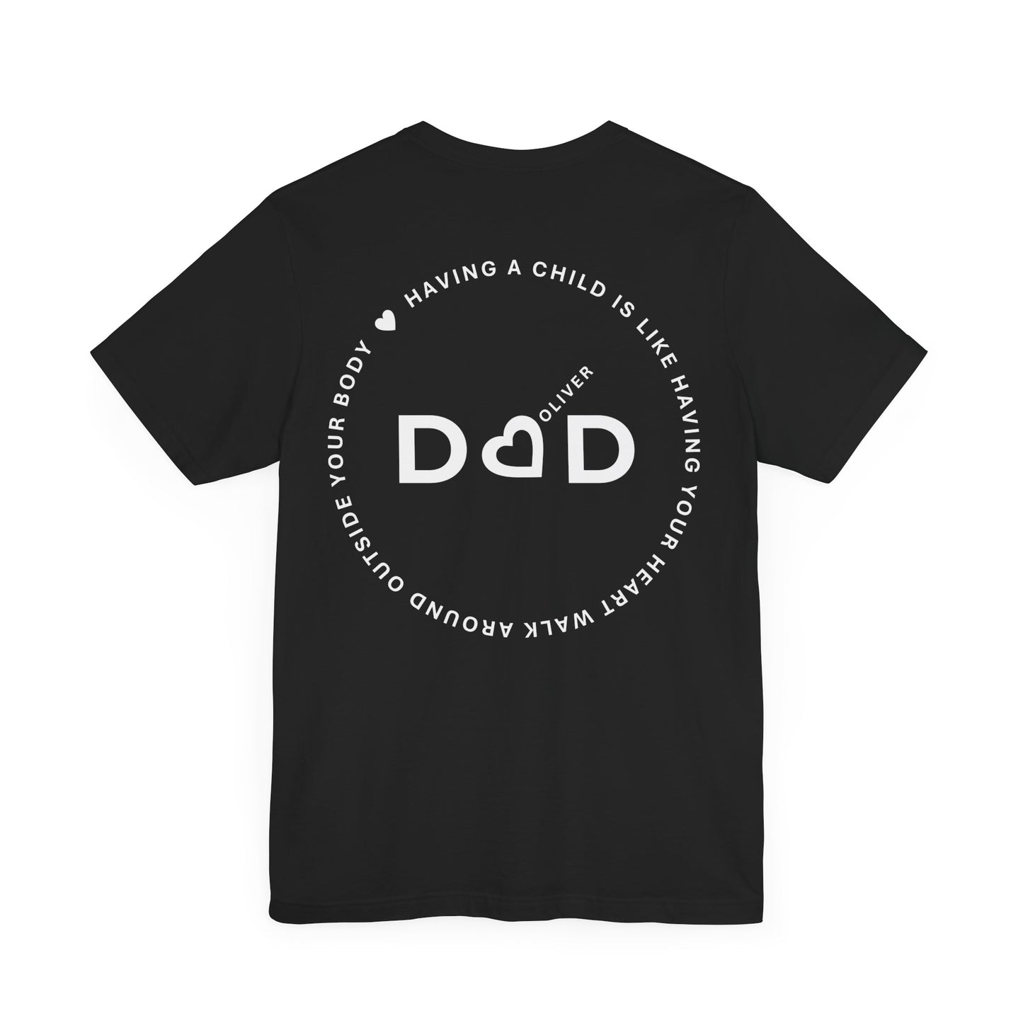 Heart Dad Tee Patronizable with kids name