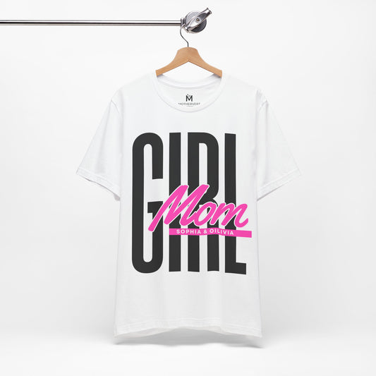 Girl Mom Pride Tee Patronizable With Kids Name